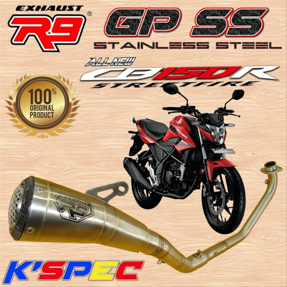 Knalpot R9 GP SS Series ALL NEW CB 150 R LED Racing Exhau bac 89