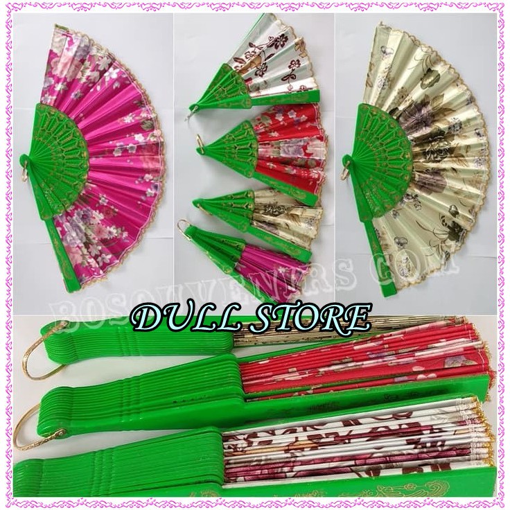 sofenir sovenir soufenir Souvenir Kipas Saten HIJAU | Souvenir Pernikahan