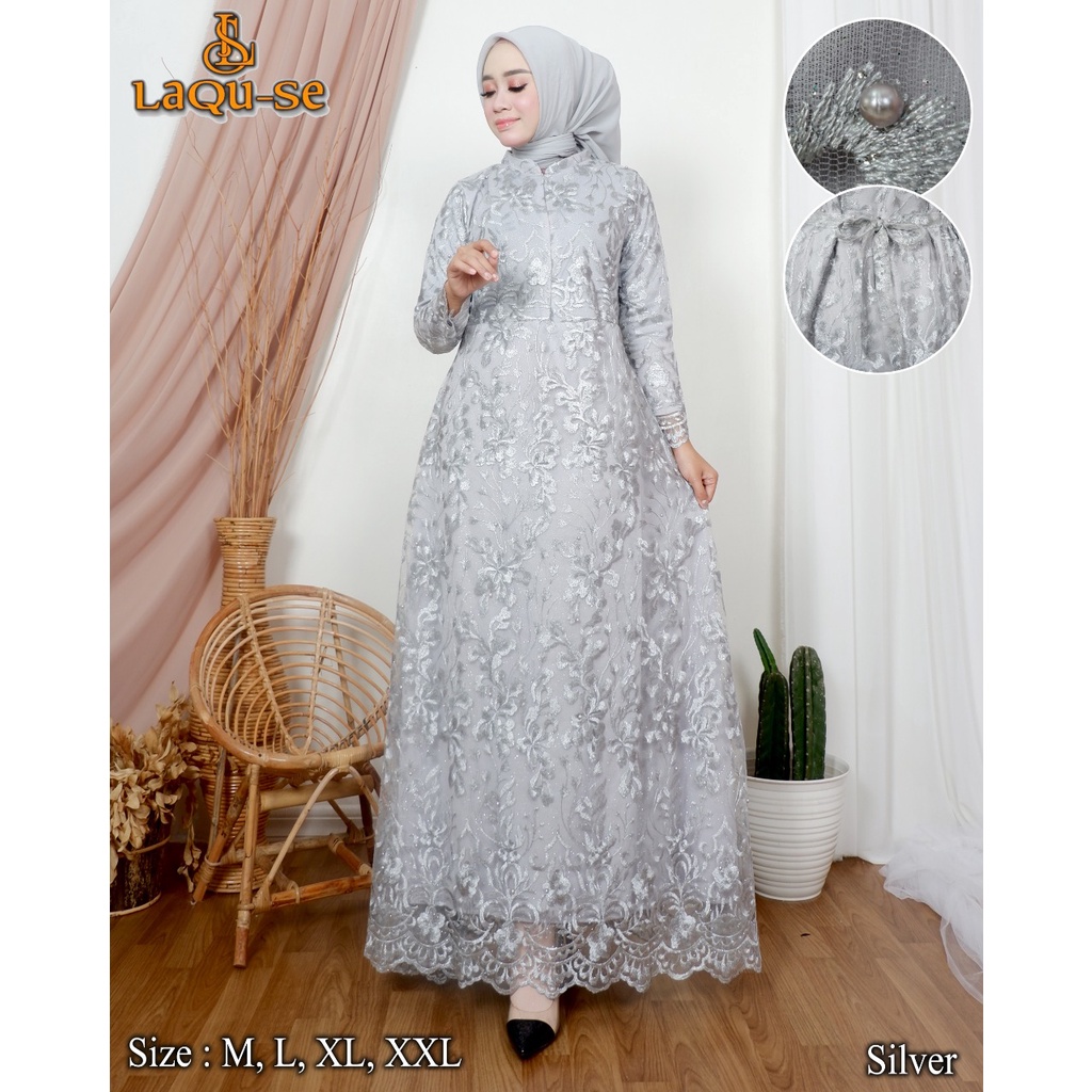 Gamis Dress Kebaya Wanita Remaja Untuk Pesta Kondangan Kekinian Termurah By Laquse_kebaya2