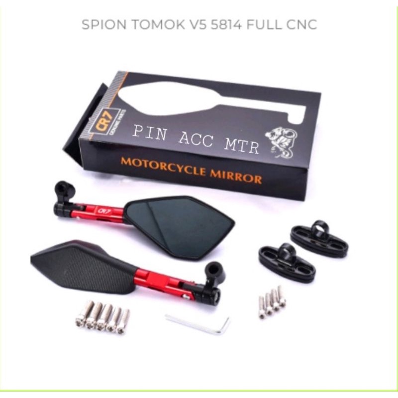 SPION TOMOK BESAR V5 FULL CNC UNIVERSAL CBR NINJA GSX R15 R25 NMAX AEROX LEXI PCX BEAT MIO SKOOPY