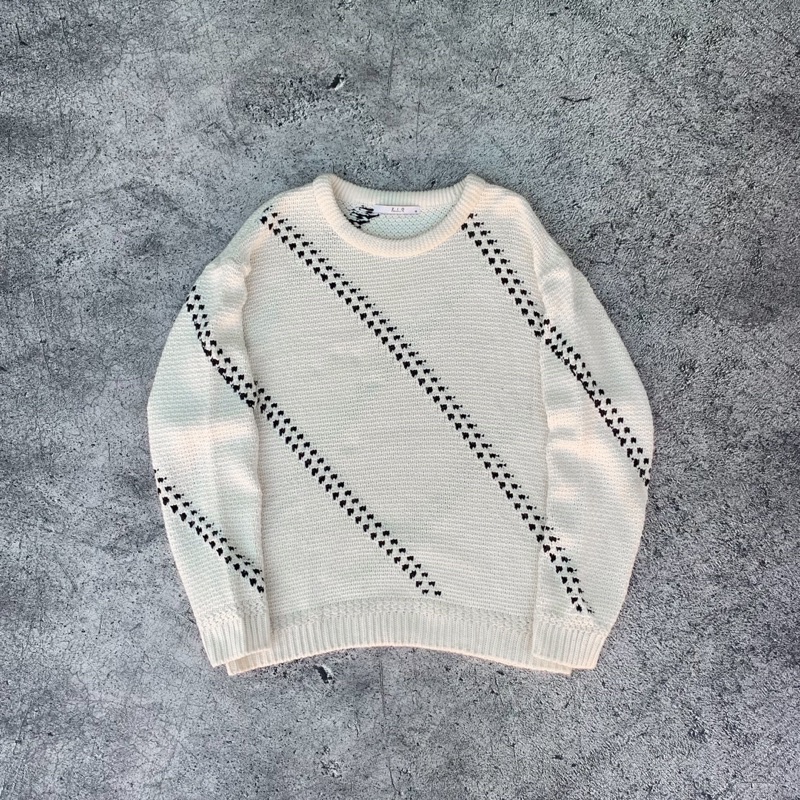 Zio Pattern Knitwear❗️THRIFT❗️ Sweater Rajut Vintage Cardigan Premium Crop Oversize Second Preloved