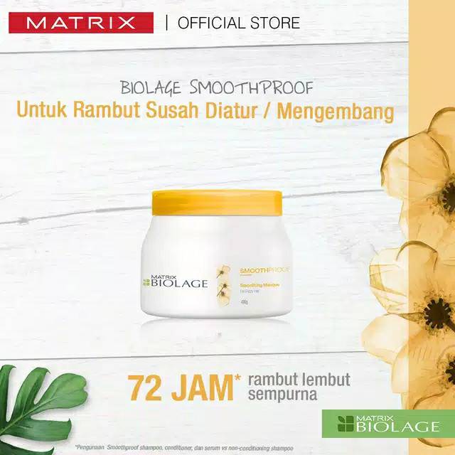 MATRIX MASKER RAMBUT Biolage Smoothproof Mask 490 GR UNTUK RAMBUT SUSAH DIATUR