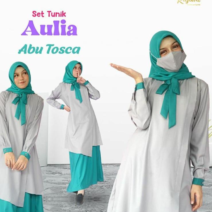 Stok terbatas.. Set Tunik Aulia Riyani Setelan Kerja Wanita Baju Dinas Kerja Wanita Original brand R