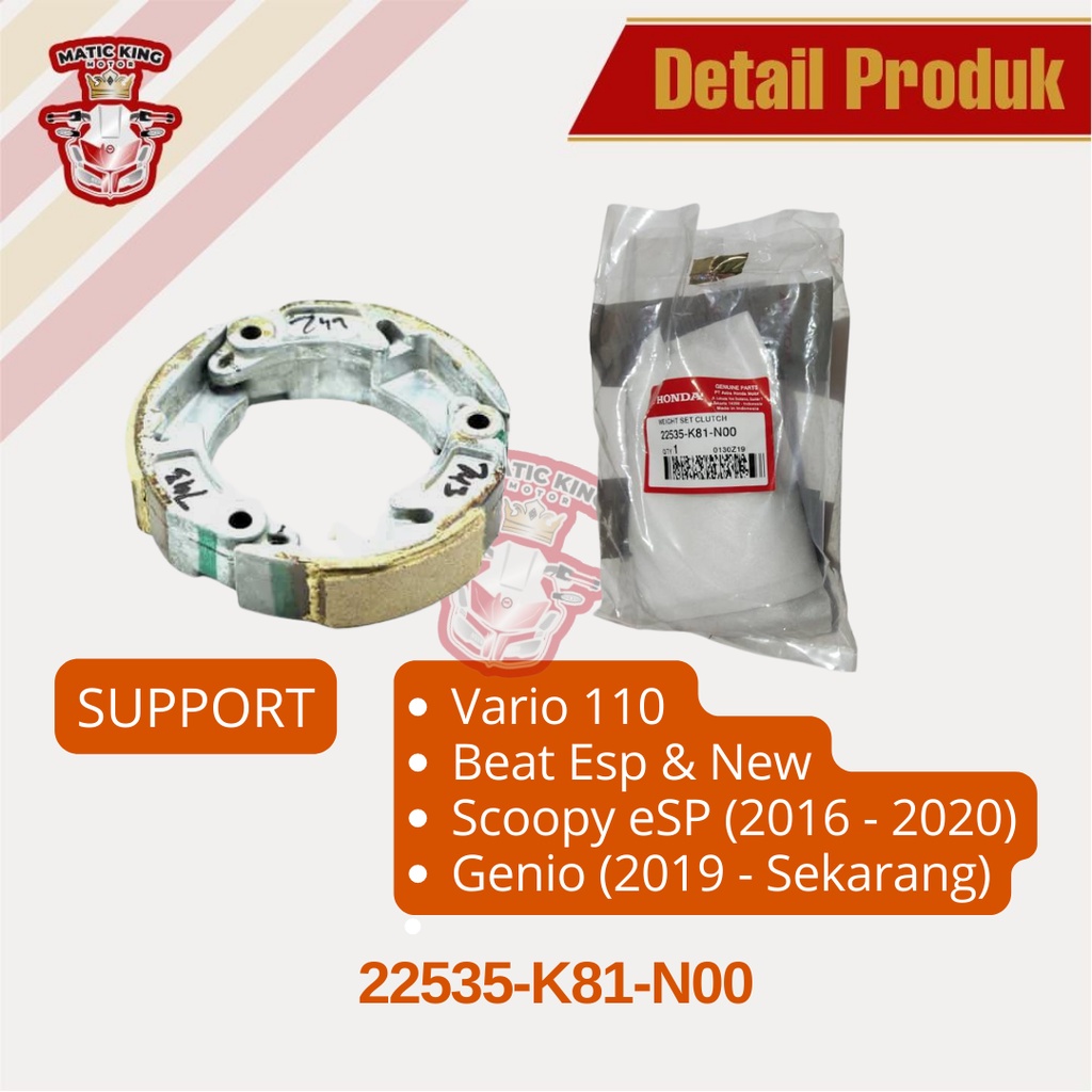 Kampas ganda kopling Vario Techno FI ESP PCX 125 150 160 asli AHM 22535-KWN-901