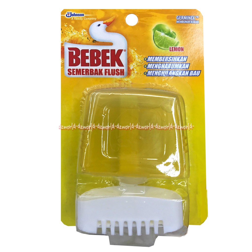 Bebek Semerbak Flush 50ml Aroma Lemon Membersihkan &amp; Menghilangkan Bau Kloset 50mL