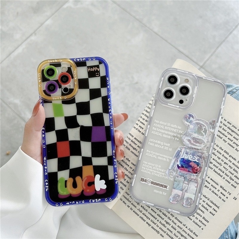 Casing Compatible for iPhone 14 13 12 11 Pro Max X Xr Xs Max iPhone 7 8 6 6s Plus Bahan Tpu Transparan