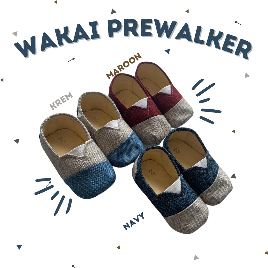 sepatu bayi anak cewek cowok 0 12 6 18 bulan sepatu bakpao anak prewalker bayi WAKAI PREWALKER