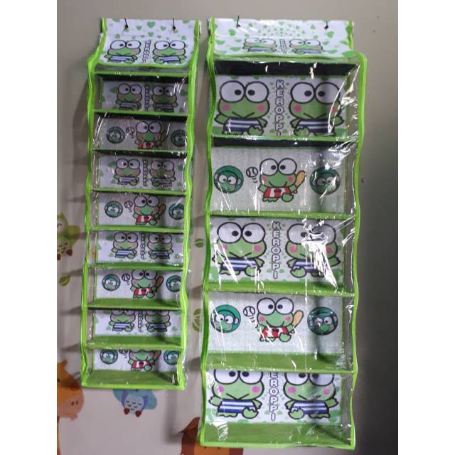 Paket 2 IN 1 Rak gantung organizer sepatu dan rak tas 1 paket resleting plastik tebal 0,20 mm