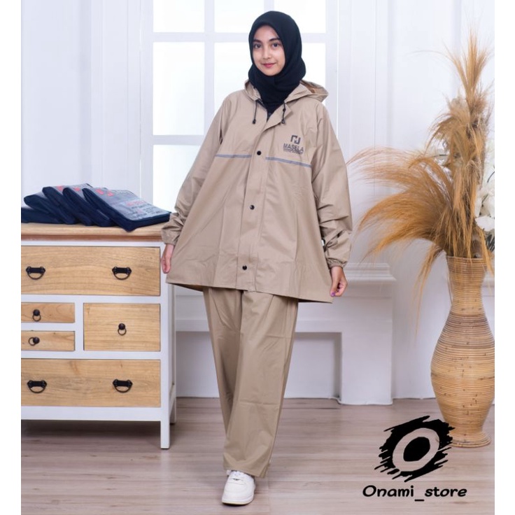 Jas Hujan Masela Best Quality Raincoat Setelan Dewasa Mantel Hujan Anti Rembes Tebal Lentur Tahan Lama