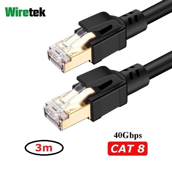 Wiretek Kabel LAN Cat 8 Gigabit Ethernet Network Cable 3 meter