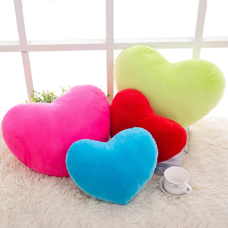 Mary 30cm Bantal Lempar Hias Bentuk Hati Bahan Katun PP Lembut Untuk Kreatif Untuk Boneka Lo