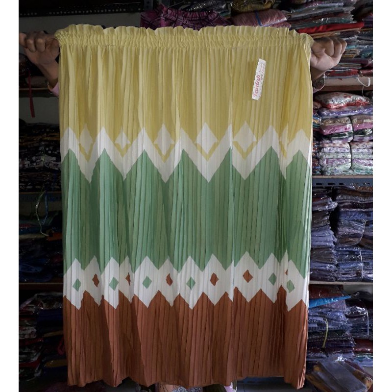 rok plisket motif jumbo super jumbo