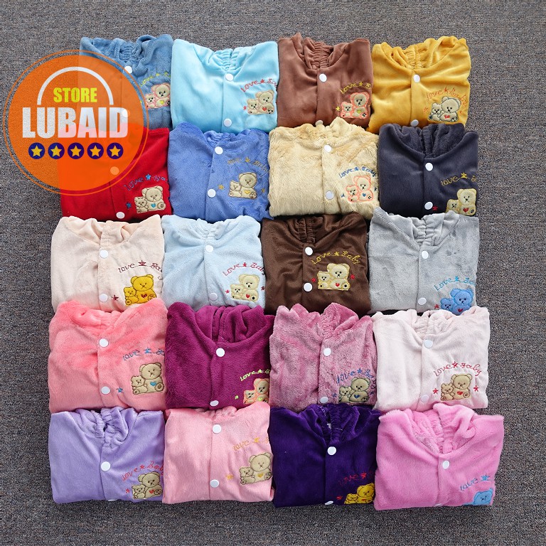 LUBAID STORE, Jaket Hoodie Bayi Anak 3-18 Bulan, Mantel Bulu, Hangat Murah-3