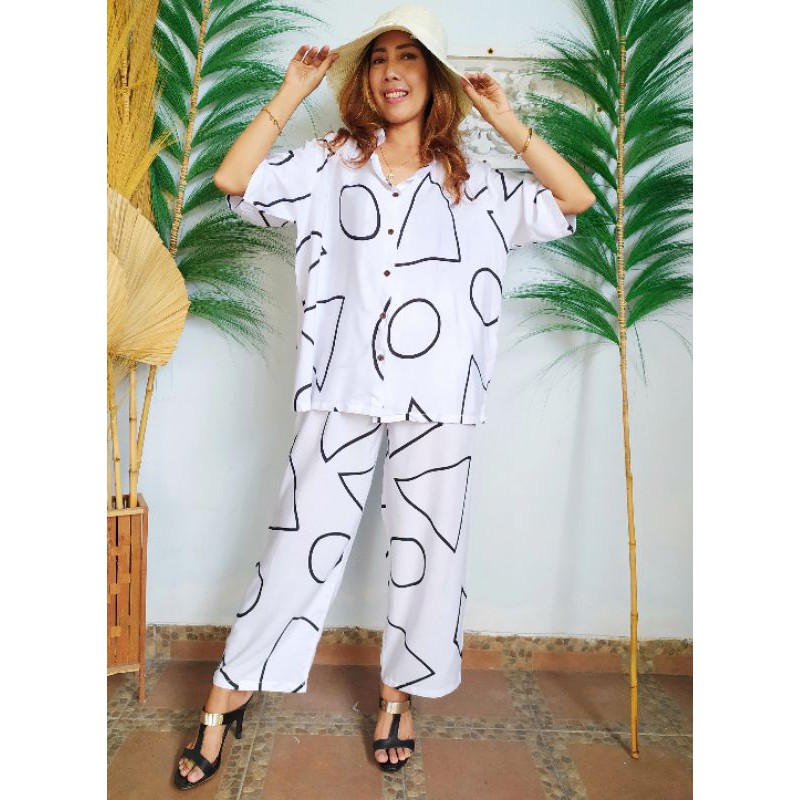 Pajamas Set Tie Dye/Piyama Tie Dye Lengan Pendek