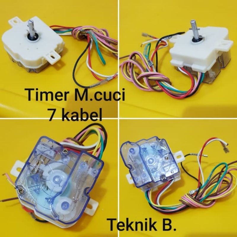 Timer , Taimer 7 KABEL Mesin , Cuci Universal  Pengering Sanyo Sharp Politron