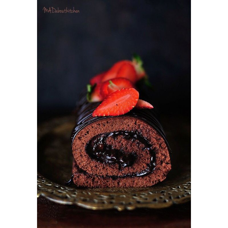 

Bolu gulung - BELI 1 GRATIS 1 - cake roll Dark chocolate 1 loyang