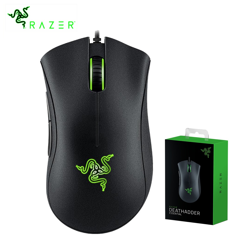 Razer Mouse Gaming Kabel Usb 6400DPI Sensor Optik 5 Tombol Independenly Untuk Laptop / PC