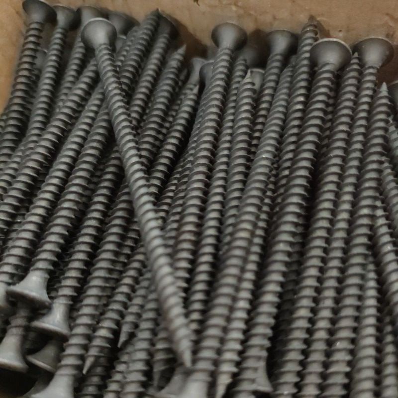 1 Kotak 175 biji Skrup gipsum 3 inch 7,5 cm sekrup gipsum panjang skrup gypsum sekrup gypsum skrup h