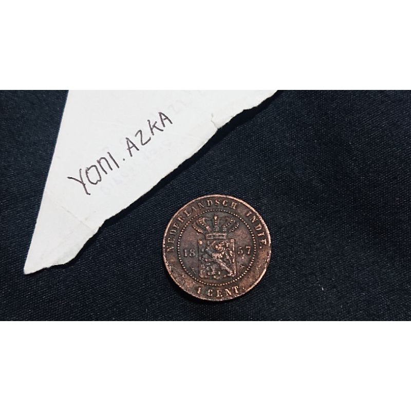 1 cent#sen nederlandsch indie tahun 1857 nomer 25