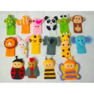 Boneka Jari Flanel Karakter Hewan Shopee Indonesia