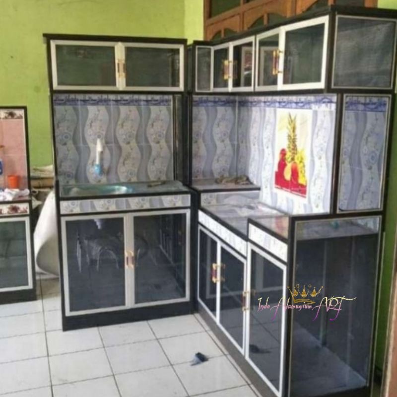Kitchen Set / Lemari Dapur Serbaguna Bahan Alumunium Tebal
