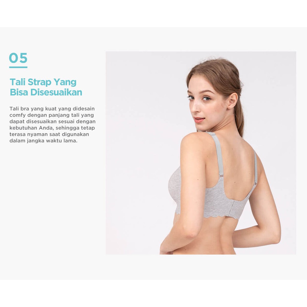 [PROMO] Mooimom Modal Seam-Free Maternity &amp; Nursing Bra Ibu Hamil &amp; Menyusui 93102