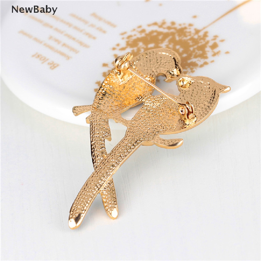 Newbaby Bros Pin Lapis Emas Desain Hewan Natal Aksesoris Wanita
