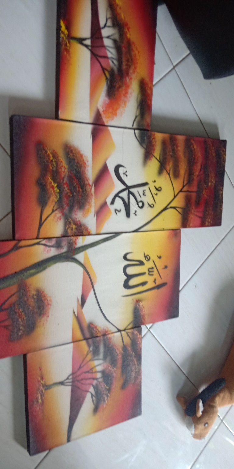 Lukisan Kaligrafi Modern Hiasan Dinding Dekorasi Rumah