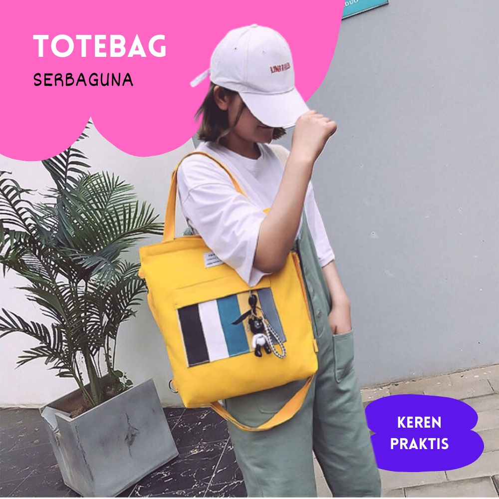 Tas Totebag Selempang Samping Gantung Anak Wanita Cewek Remaja Perempuan Kekinian Import Murah