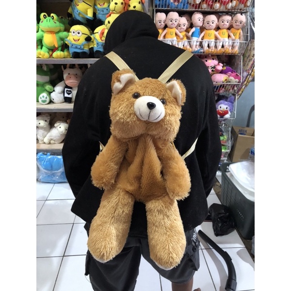 Tas beruang tedy bear bulu lucu imut gemoy Ransel Wanita Baru Boneka Mewah Ransel Kasual Tas Kepribadian Kartun Beruang Tas B2305 TERBARU