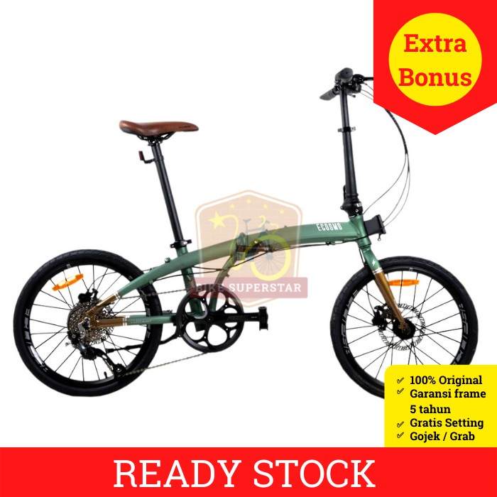 Sepeda Lipat 20 Inch Element Ecosmo 9 Filosofi Kopi Edition Alloy 9 Speed Cakram Hidrolik