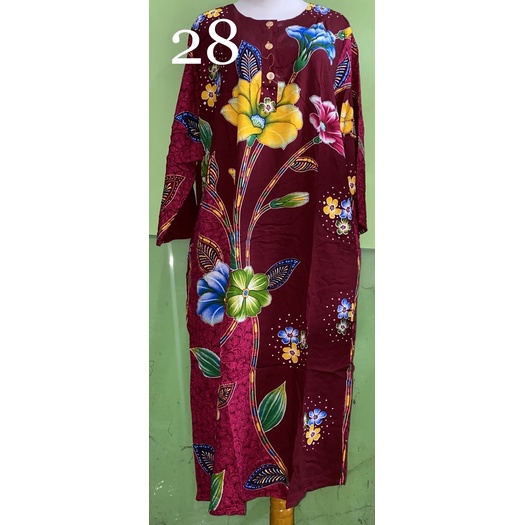 DASTER PENDEK LENGAN 3/4 LD 115CM KENCANA UNGU LABEL BIRU-28