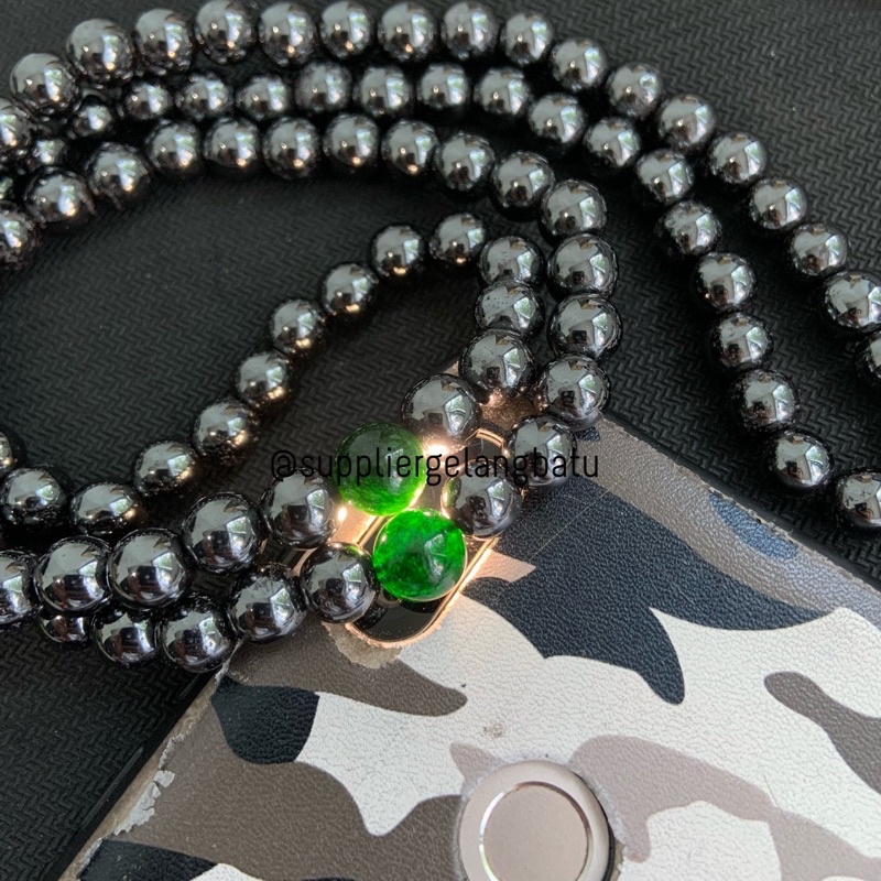 PREMIUM GANNAMYONG ALLAH Tasbih 99butir blustin black jade aceh sertifikat brosur