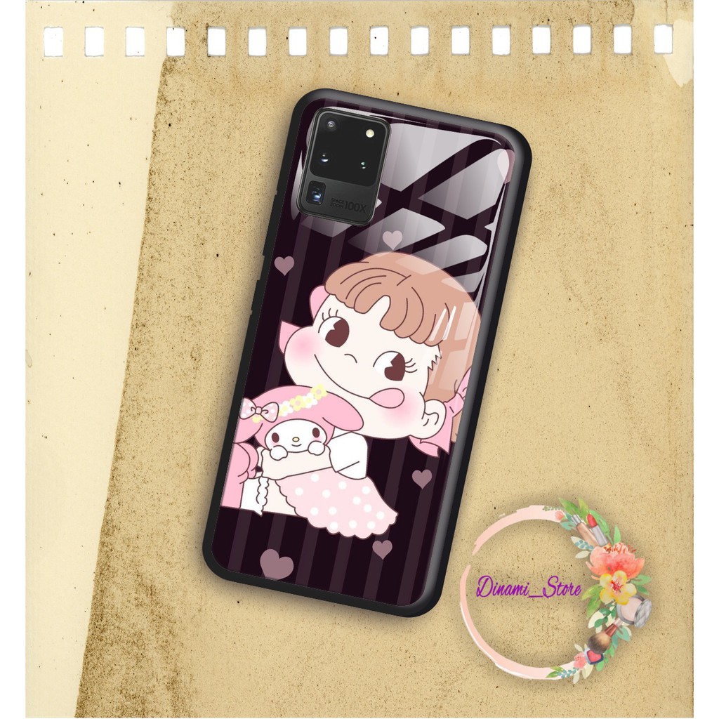 back case glass MILKY PEKO Samsung J2prime G530prime A01 CORE A20 A30 A20s A50 A50s A21s A01 DST1134