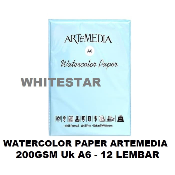 

watercolor paper A6 - artemedia 200gsm 12 lembar