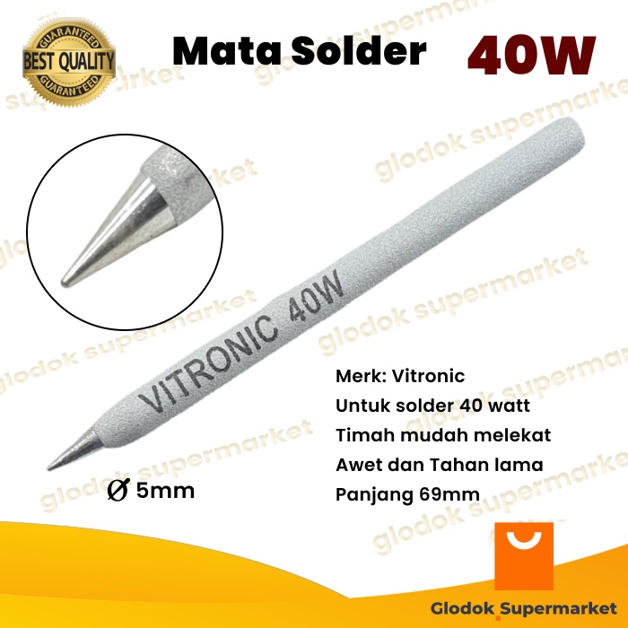 Mata Solder Vitronic 40 Watt Solder Tip 40w Diameter 5mm