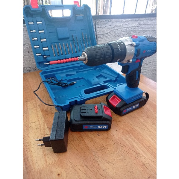 Cordless Bor Beton Tembok IMPACT DRILL 13mm Baterai 36V