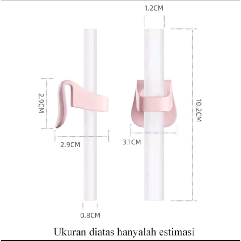 Sedotan / Straw and Clip Sedotan Gelas mangkok Anak Silicon Elastis