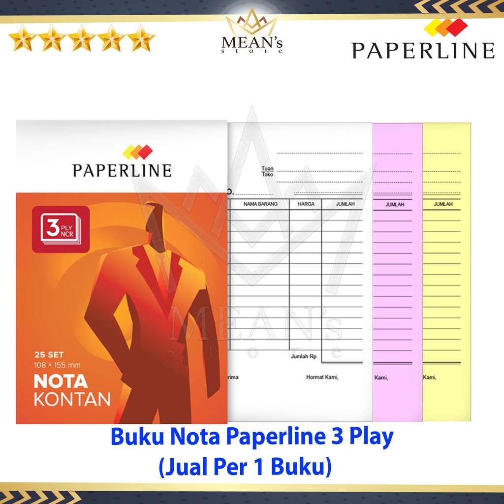 

Nota Kontan 3Play Paperline / Nota K3 / Bon 3 rangkap