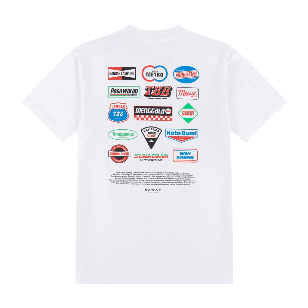 Kaway T-shirt Kaos PROVINCE BADGE WHITE