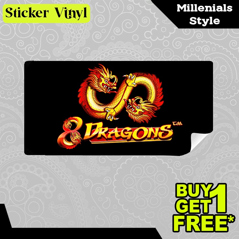 

Stiker Sticker 8 Dragons Pragmatic Play Game Slot Aesthetic Bahan Vinyl Satuan Anti Air