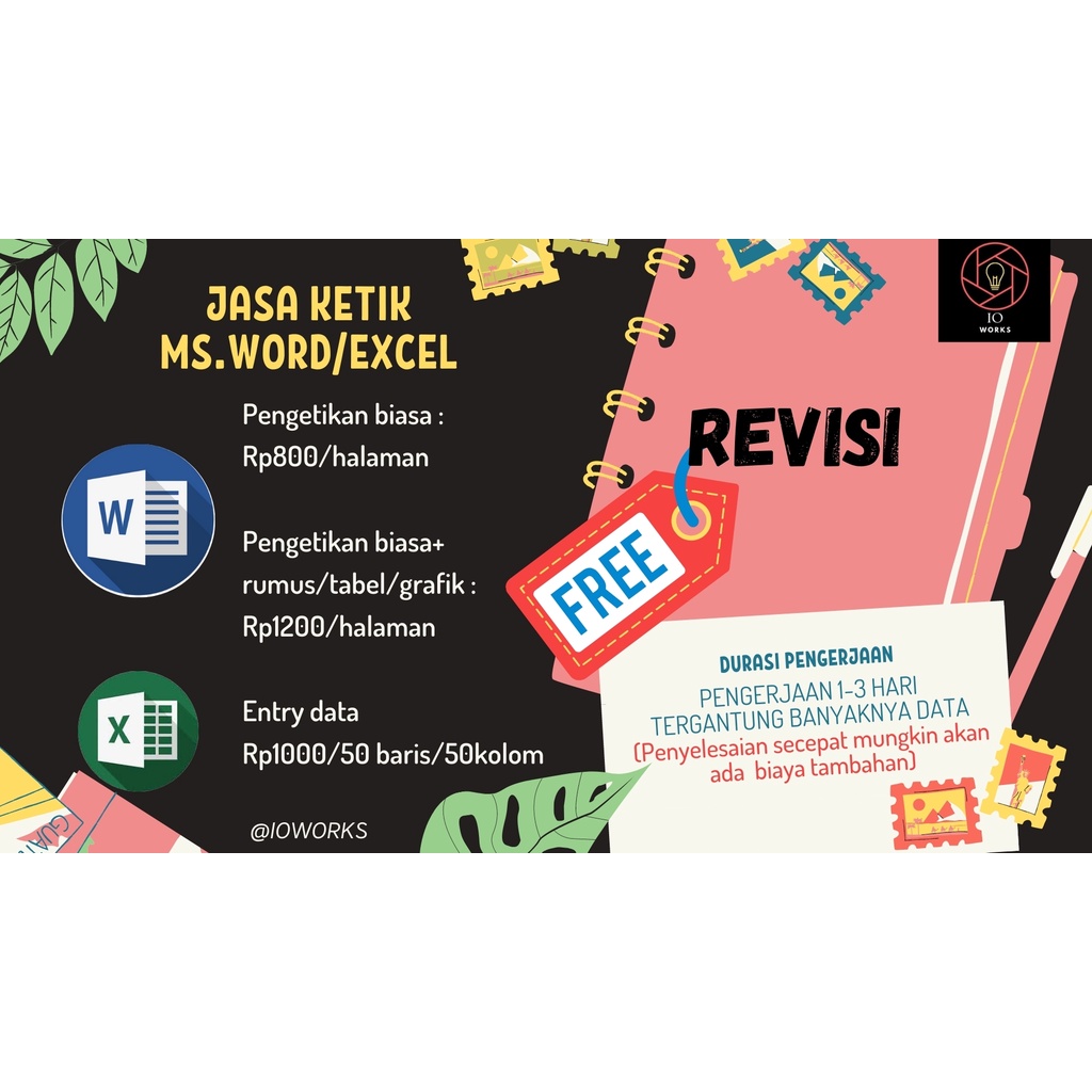 JASA KETIK/EDIT MS WORD DAN MS EXCEL MURAH, CEPAT, DAN BERKUALITAS