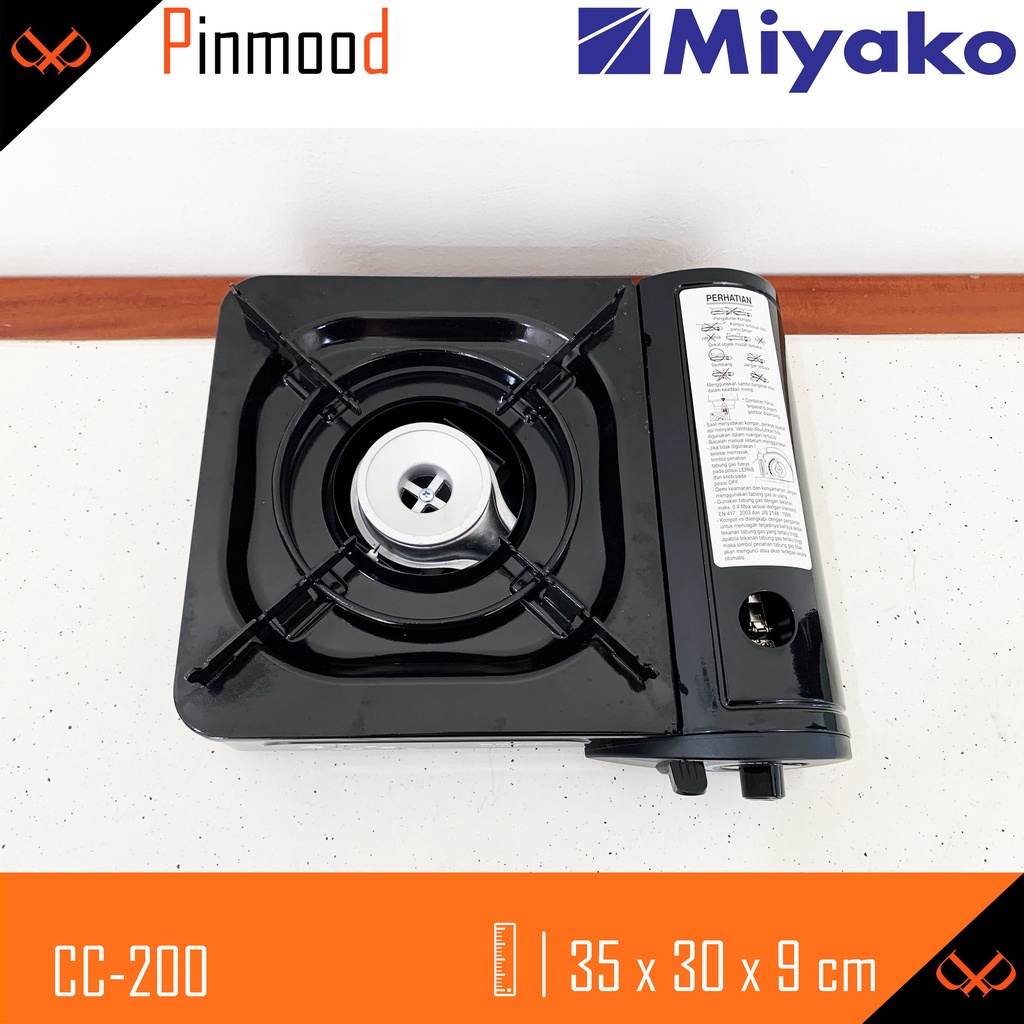 MIYAKO KOMPOR GAS CC-200 PIKNIK / TRAVEL BISA TABUNG GAS KECIL DAN TABUNG GAS 3 KG 2 IN 1 PORTABLE