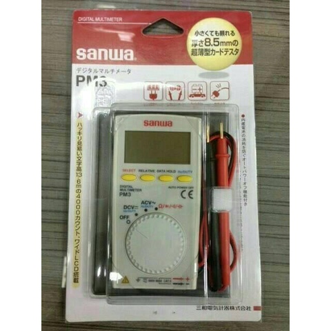 Current Meter Sanwa Digital Multimeter Pm 3 / Multitester Pm3 Original Made In Japan