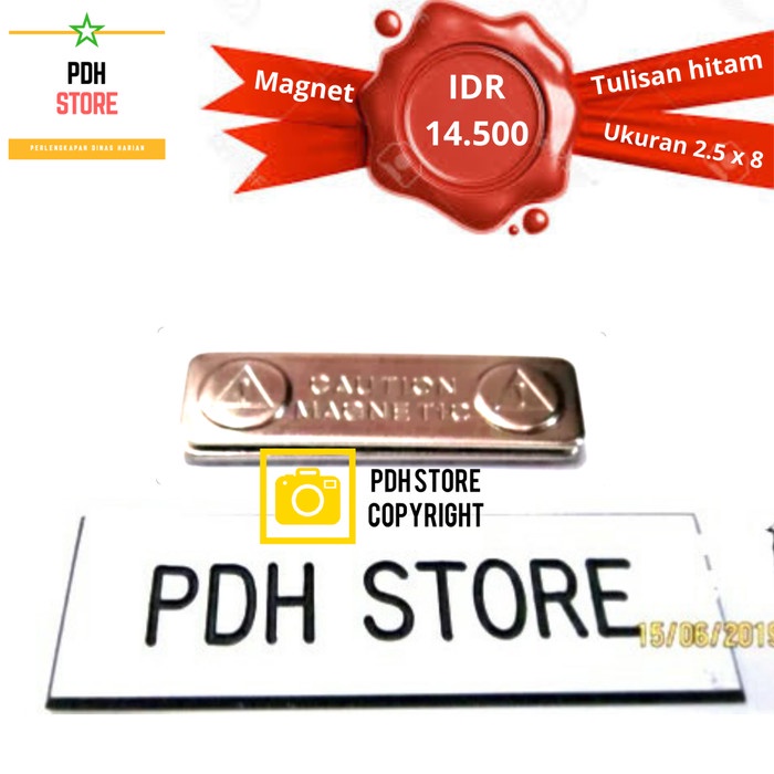 

Murah Papan Nama Grafir Pdh Veteran 2.5 X 8 Cm Magnet - Idr : 14.5K/Pcs Terbatas