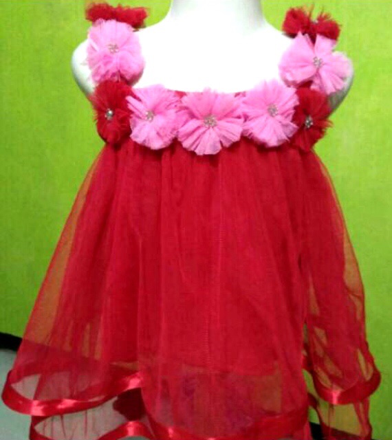 Dress tutu tille anak perempuan. Rok tutu bunga