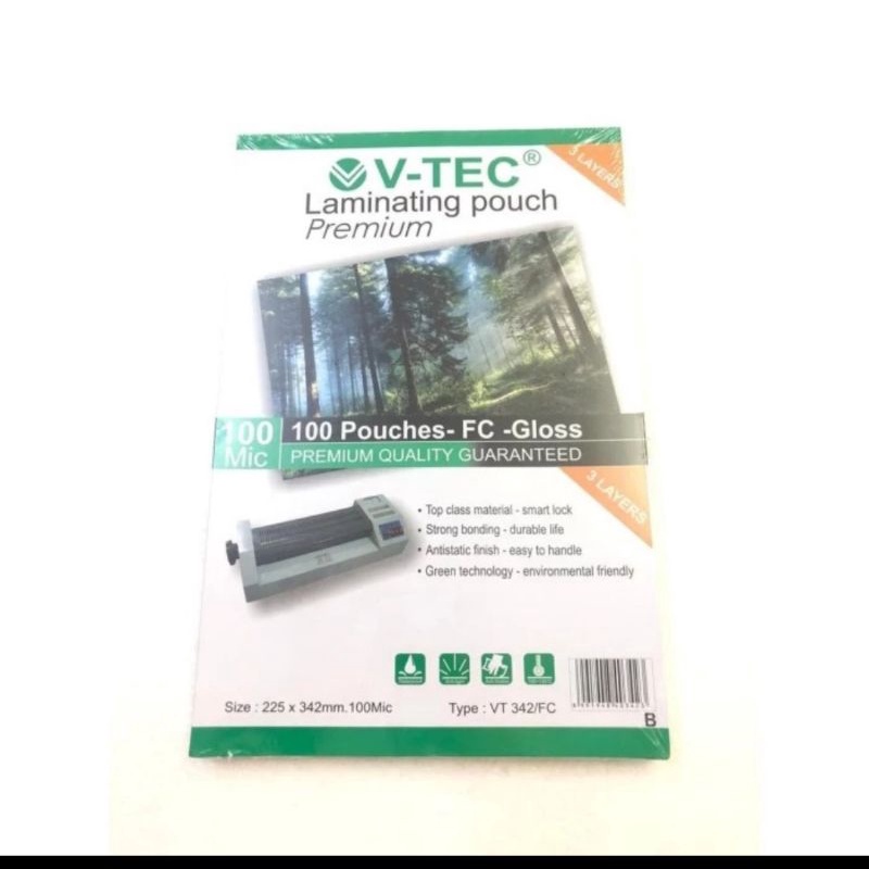 

plastik laminating film.V-tec.ukuran folio