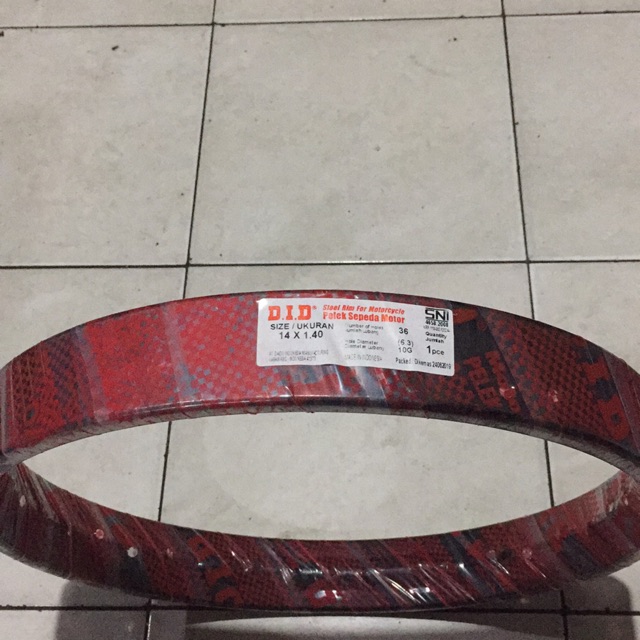 VELG DID HITAM RING 14 UKURAN 140