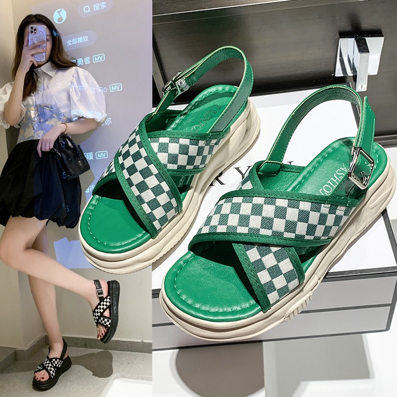 Free Kotak Sepatu Sandal Wedges Wanita Import Premium Quality KZT-SW02