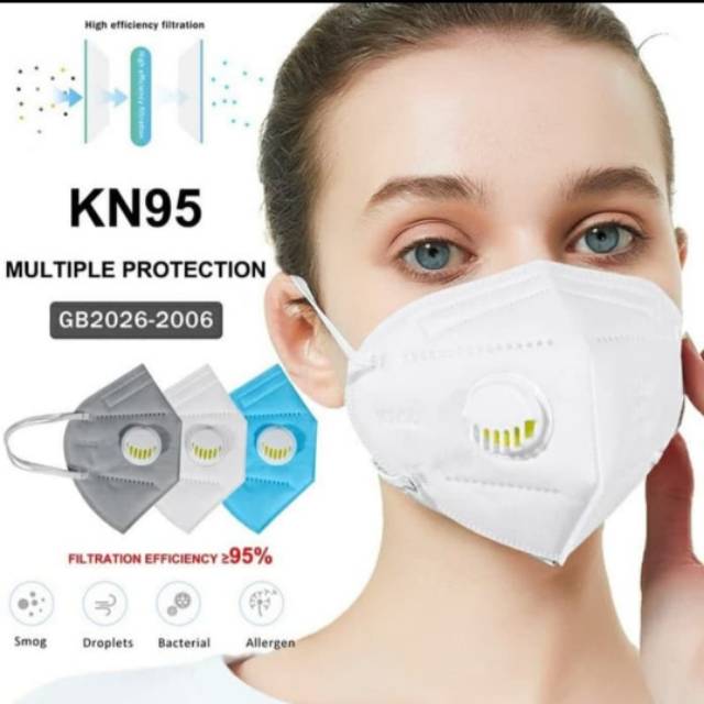 Masker Medis KN95 Plus Respirator Valve